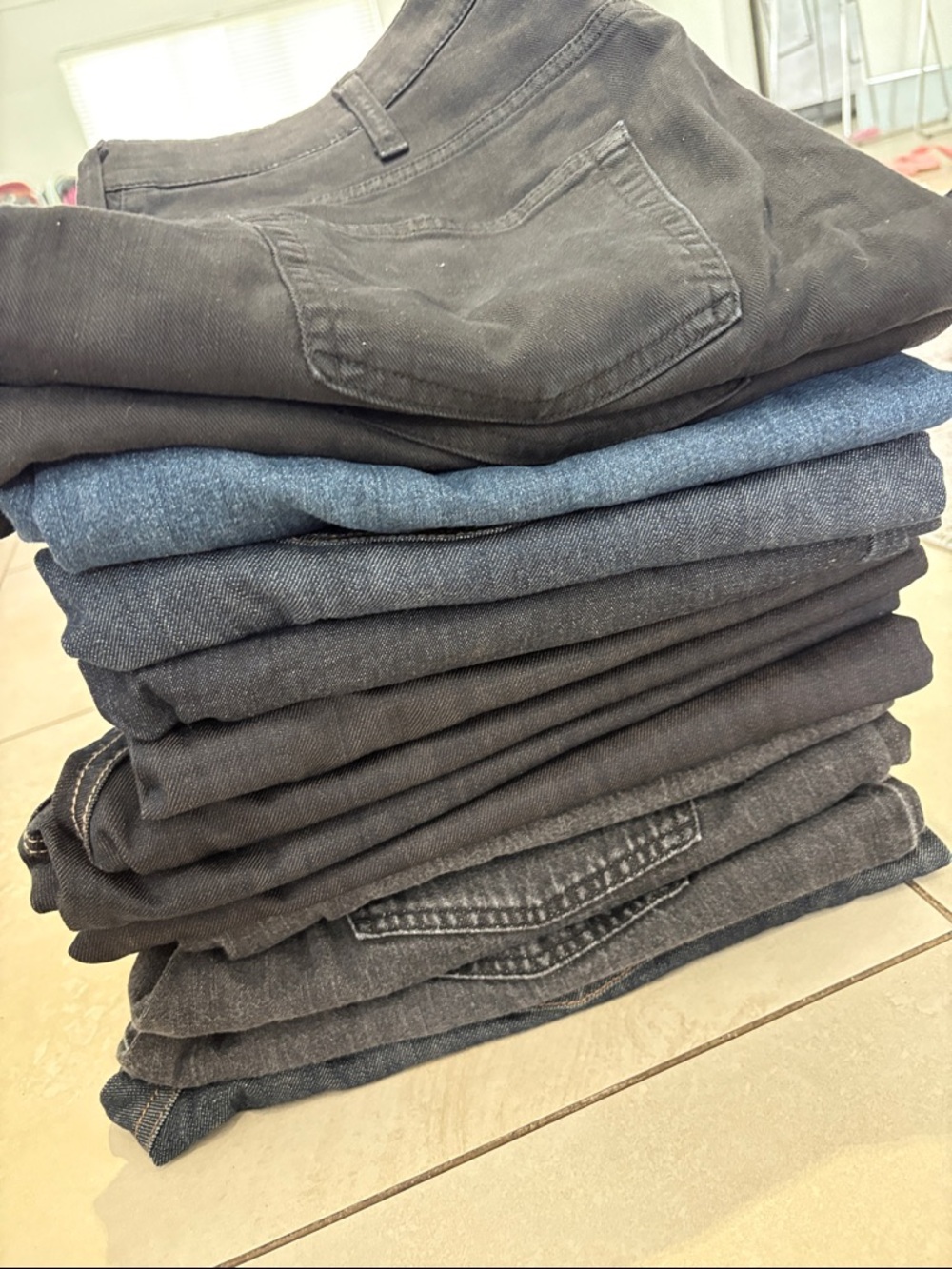 BUNDLE Armani Collezioni Men's Slim Straight Jeans in Black and Blue